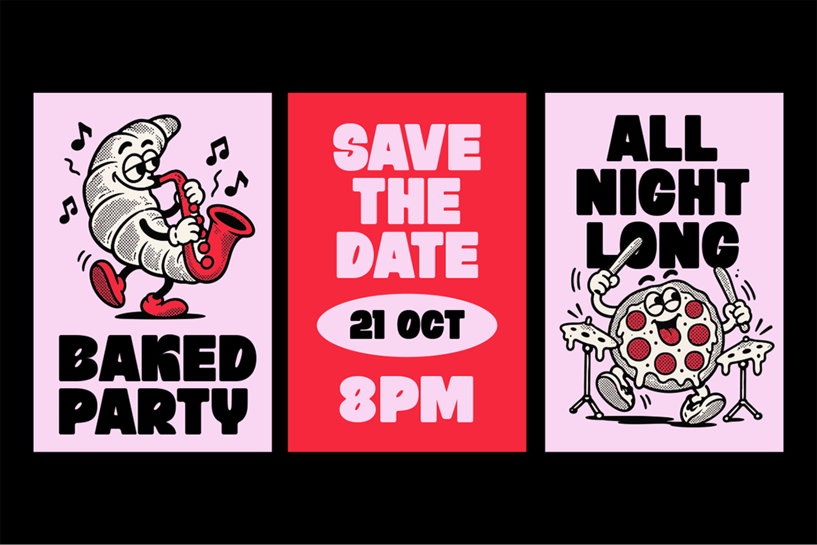 BEARO Font baked party invitation