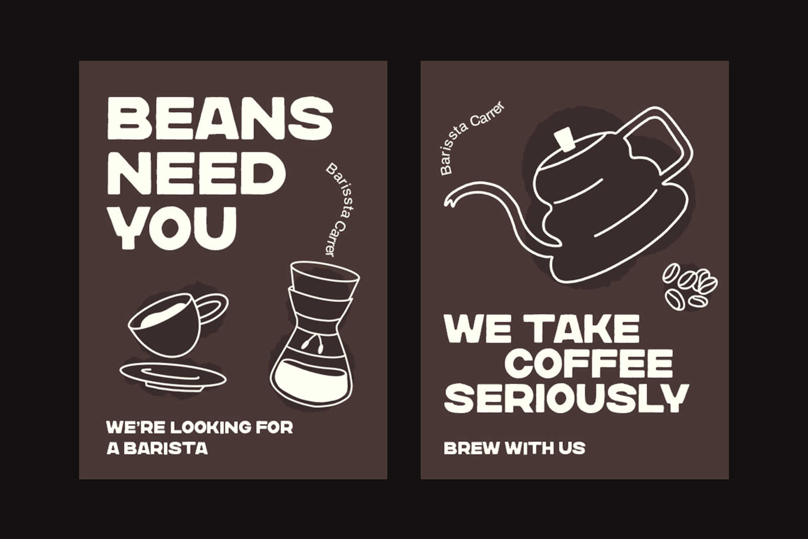 DAILY BREW Font coffee shop promotional poster