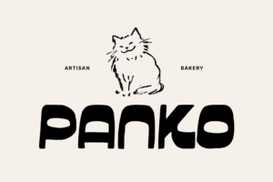 Garpit Font Panko artisan bakery logo design