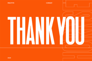 Hornset Font Thank You display typography artwork