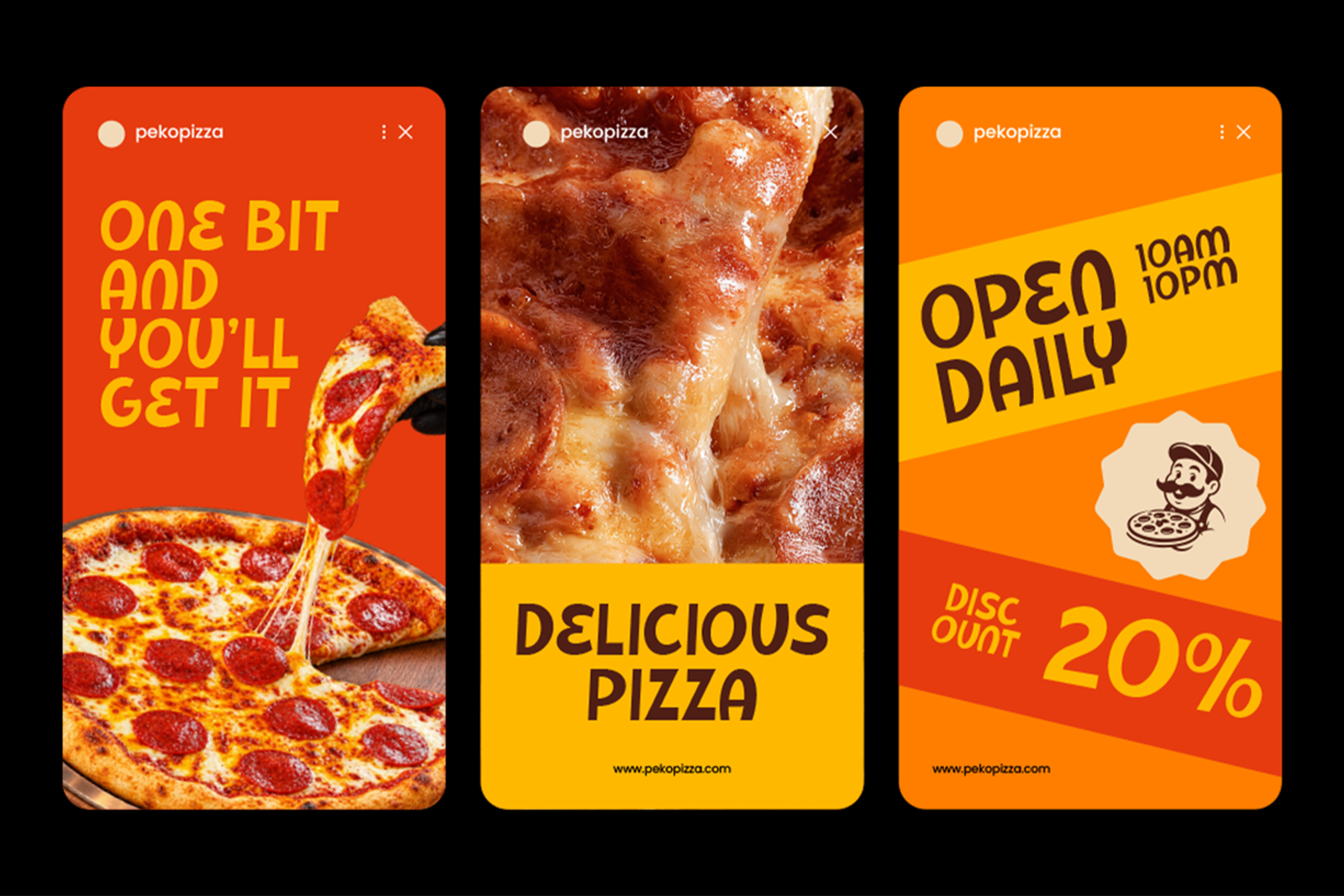 PEANUT WAFFLE Font pizza promotional social media