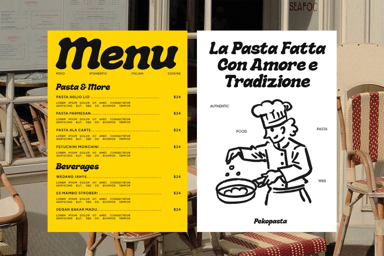 Pagion Font restaurant menu