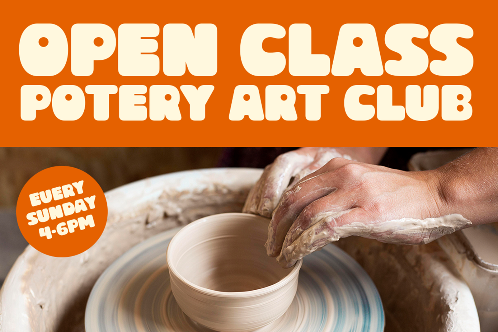 BIDUA Font pottery art club poster
