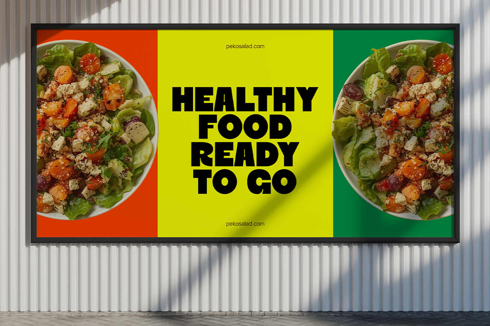 RUYA Font healthy food billboard design