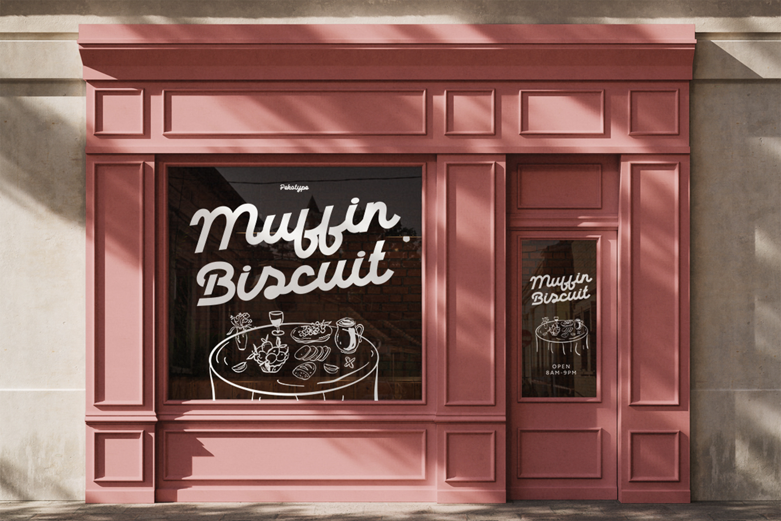 DALIOT Font muffin biscuit storefront branding