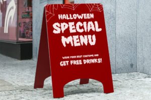 GHOST BASTER Font halloween special menu sign board