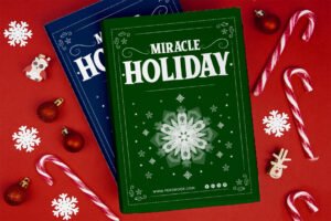 Winter Glyph Font Miracle Holiday seasonal packaging mockup