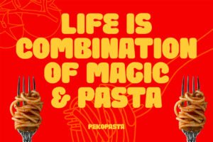 Spicy Pickle Font Life Is Combination of Magic and Pasta poster