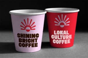 BEARO Font takeaway coffee cup mockup