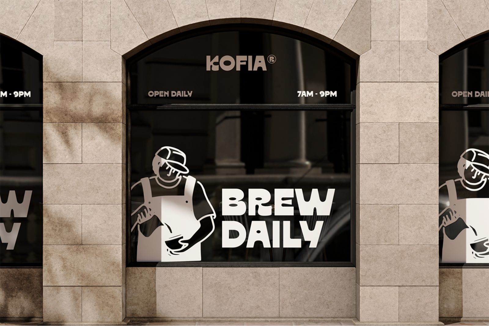 OAKLA Font cafe storefront sign