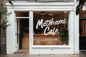 SAVEL Font Matchami Cafe storefront branding