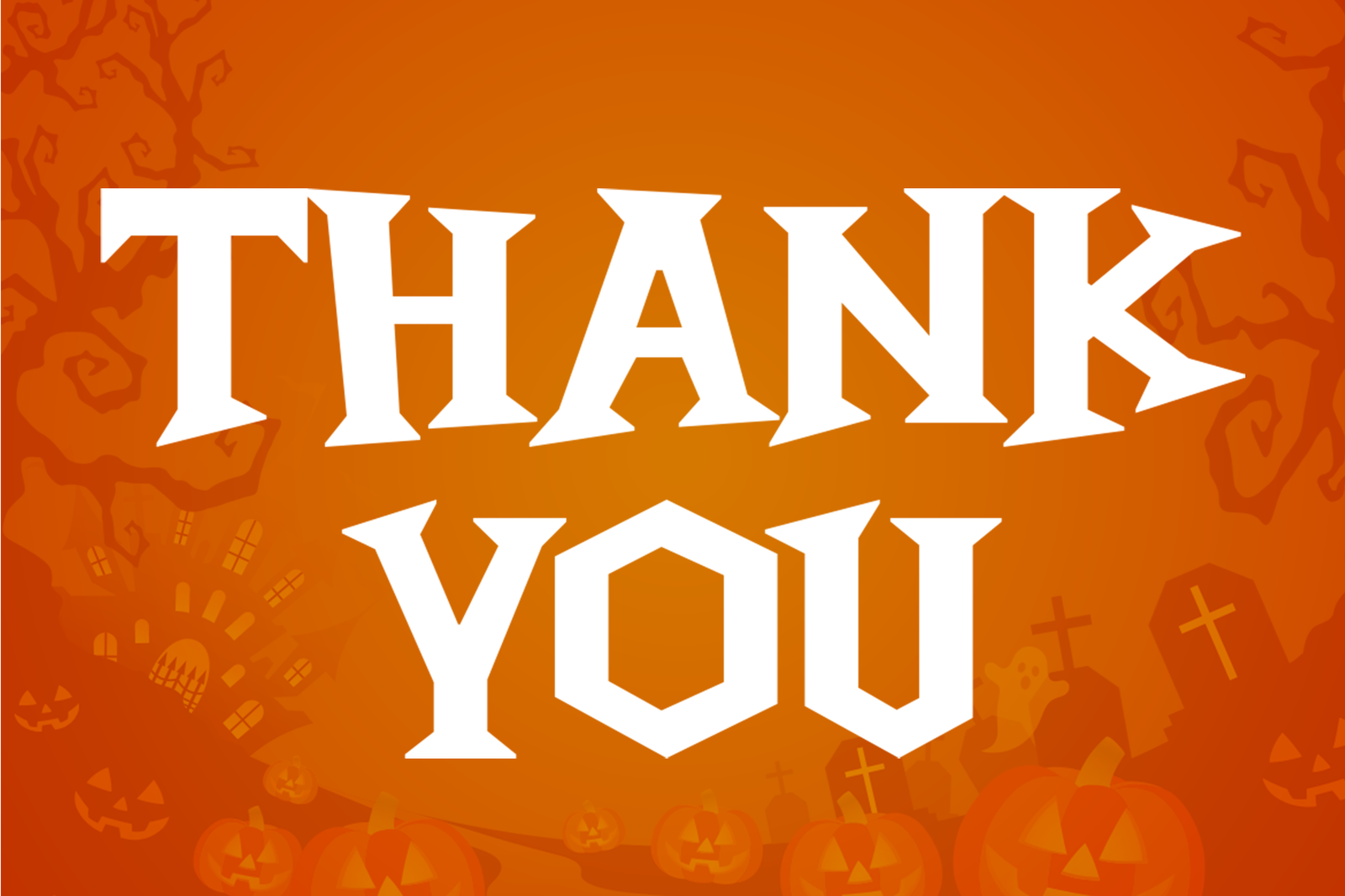 Wicked Night Font Thank You design