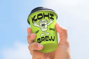 Garpit Font Brew takeaway coffee cup mockup