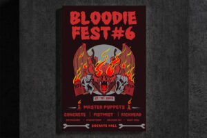 GHOST BASTER Font bloodie fest poster