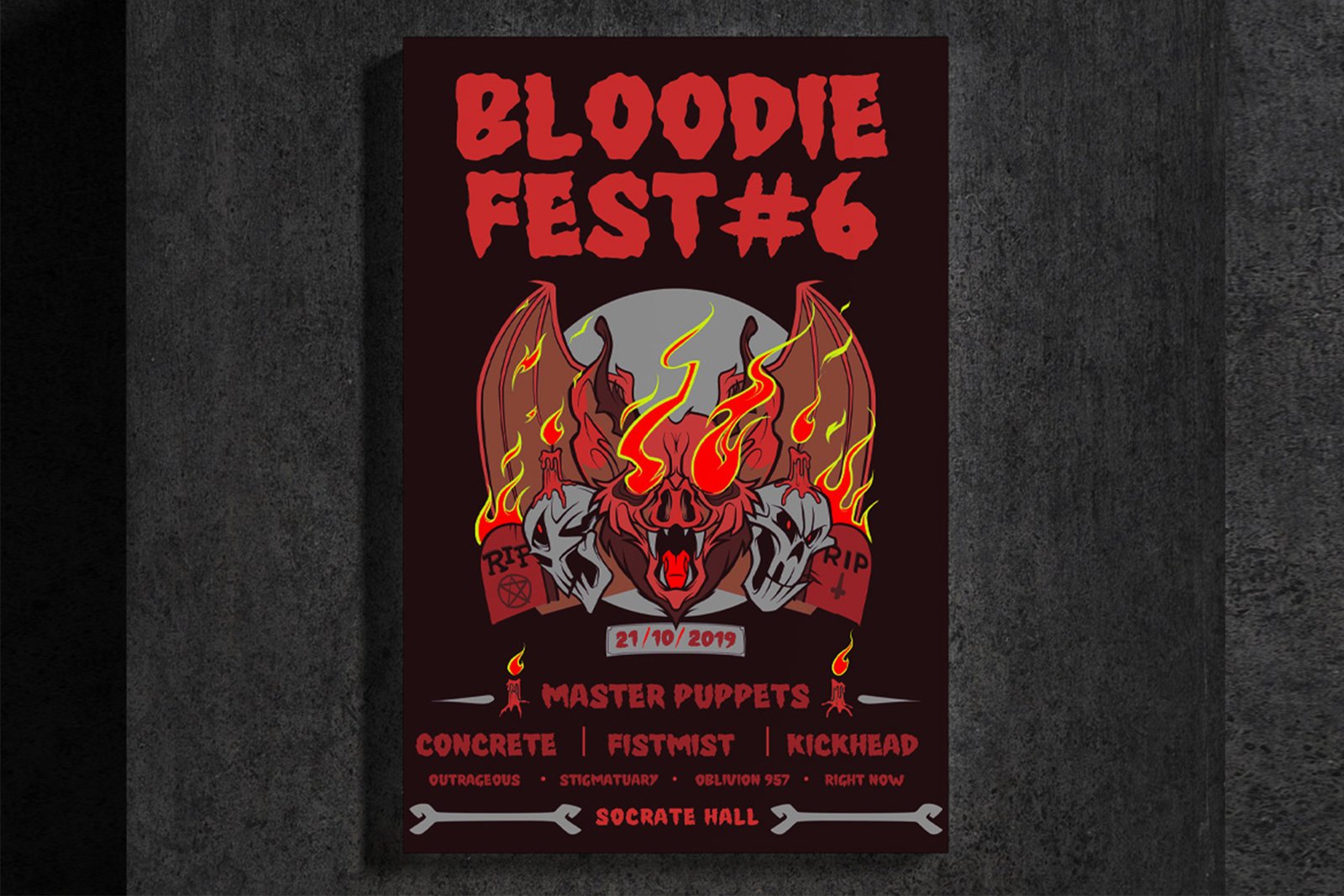 GHOST BASTER Font bloodie fest poster