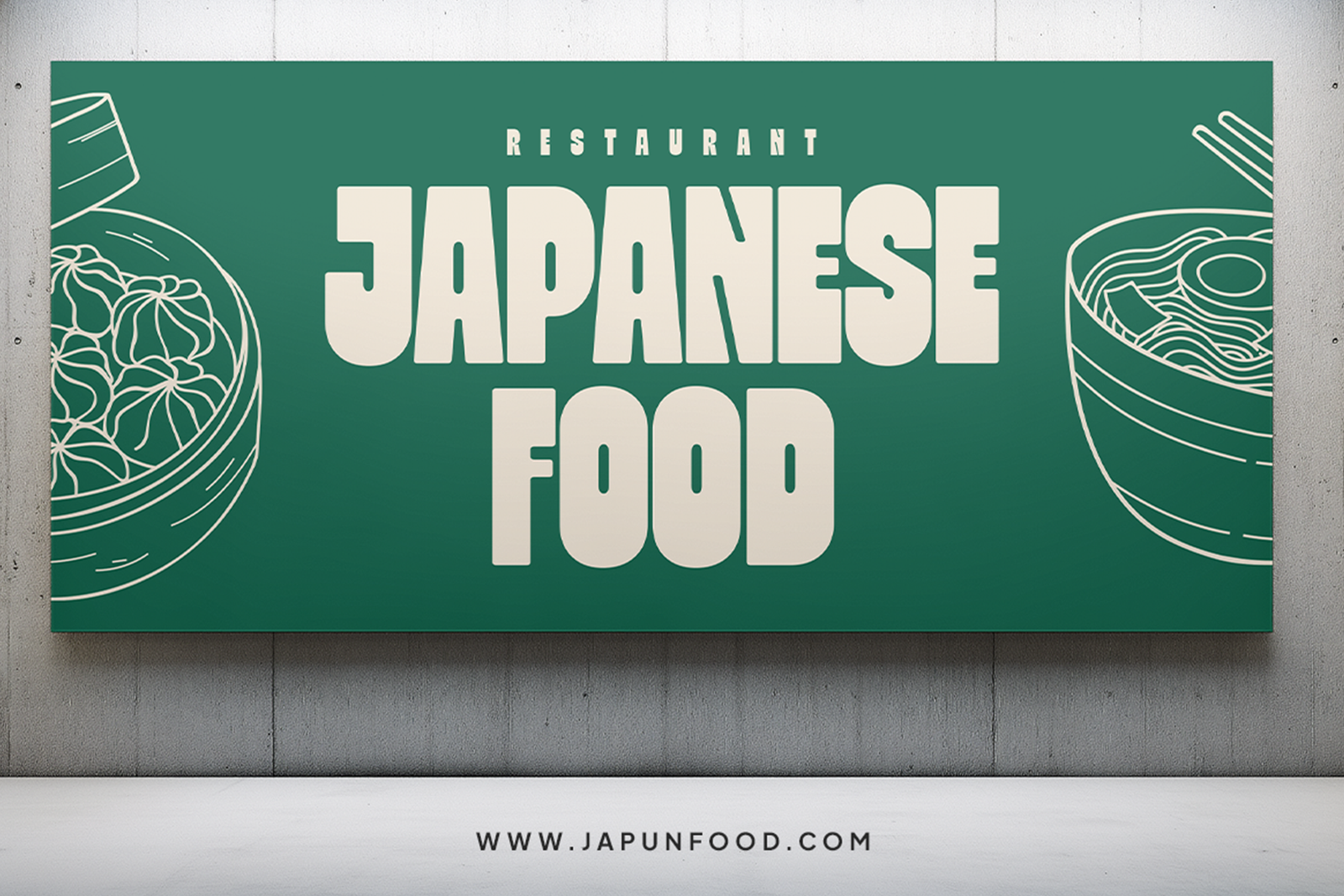 YAGULT Japanese Food restaurant signage design