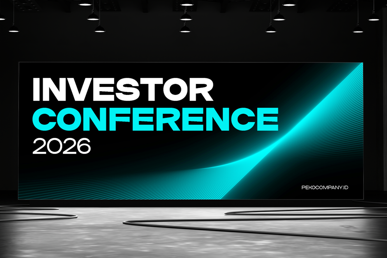 Bergo Font investor conference billboard design