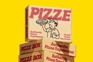 Pagion Font authentic pizza box packaging design