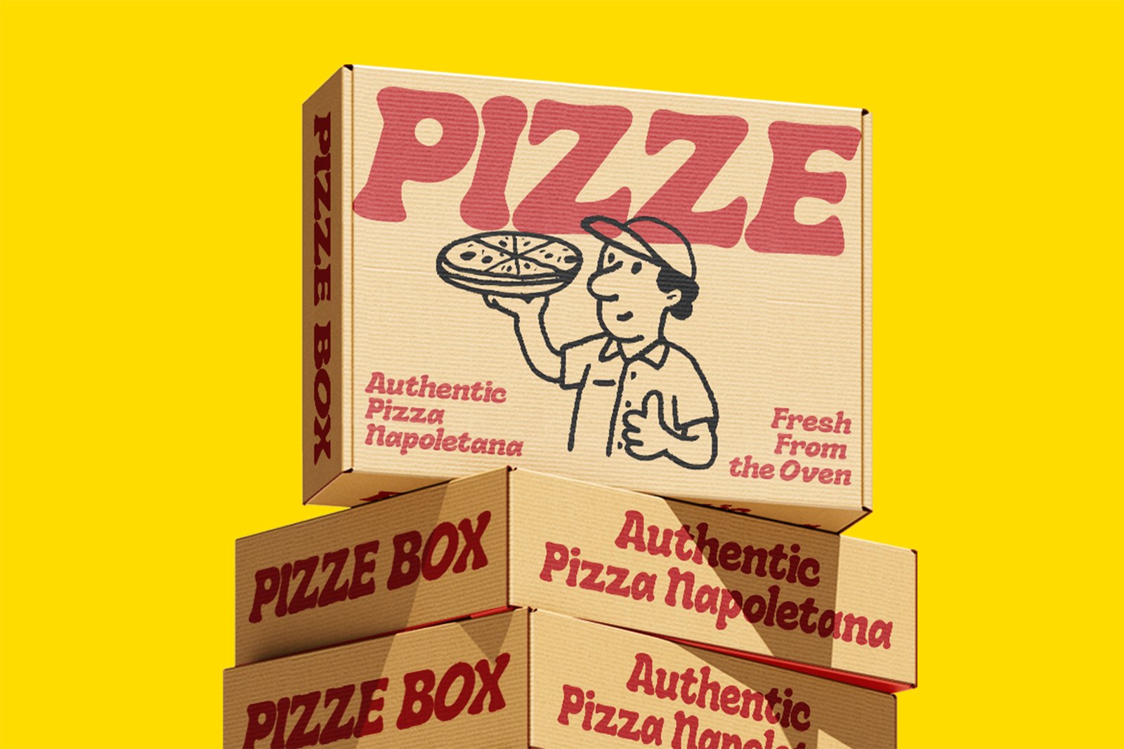 Pagion Font authentic pizza box packaging design