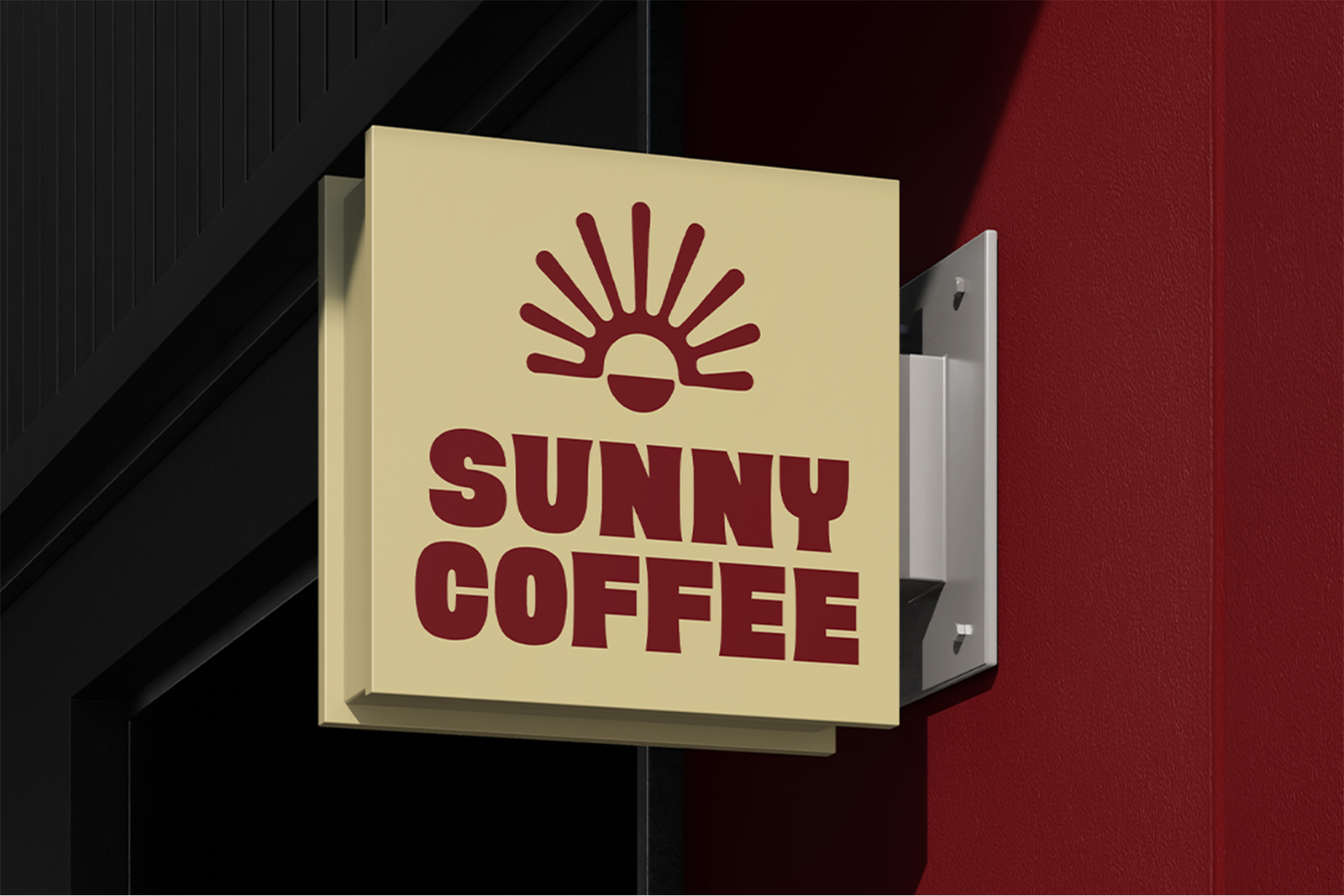 KYURI Font Sunny Coffee storefront sign