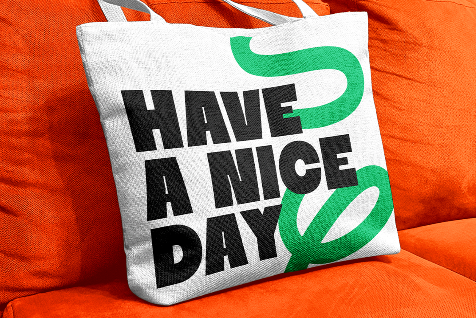 RUYA Font printed tote bag design