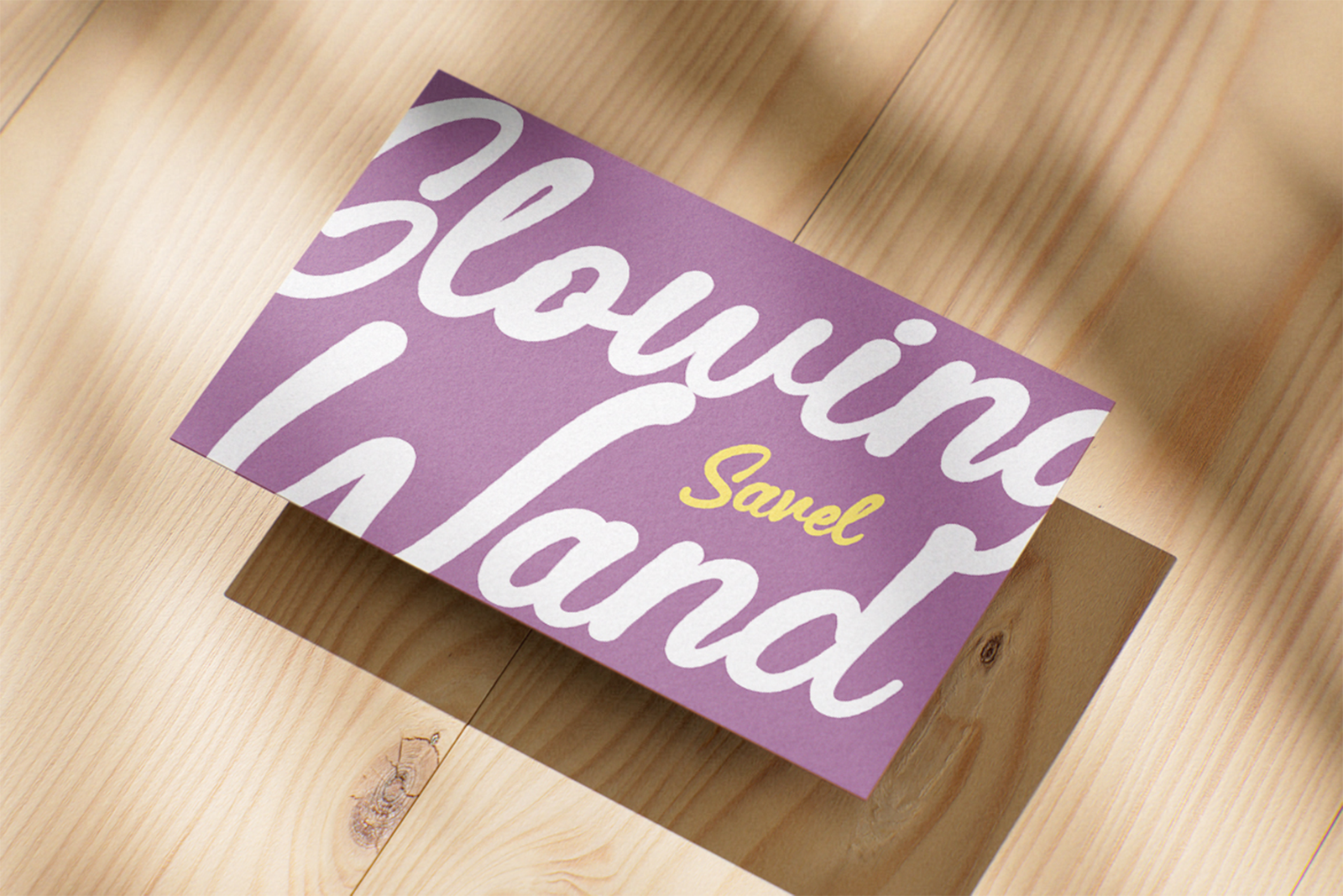 SAVEL Font Blooming Savel business card mockup