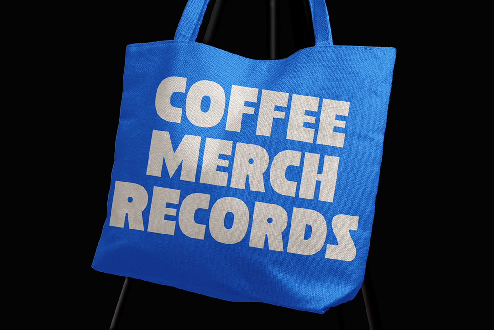 MAERO Font blue coffee merchandise tote bag