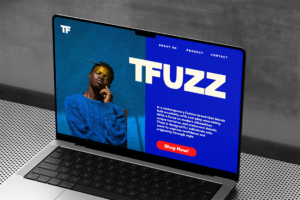 Sokochi Font TFUZZ digital website mockup