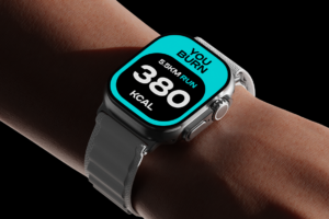 Bergo Font smartwatch product advertising mockup