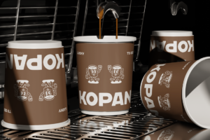 DAILY BREW Font paper cup branding mockup