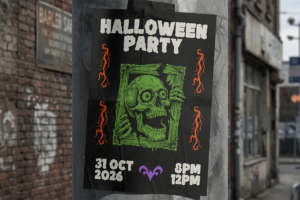 WITCH BLADE Font Halloween event poster