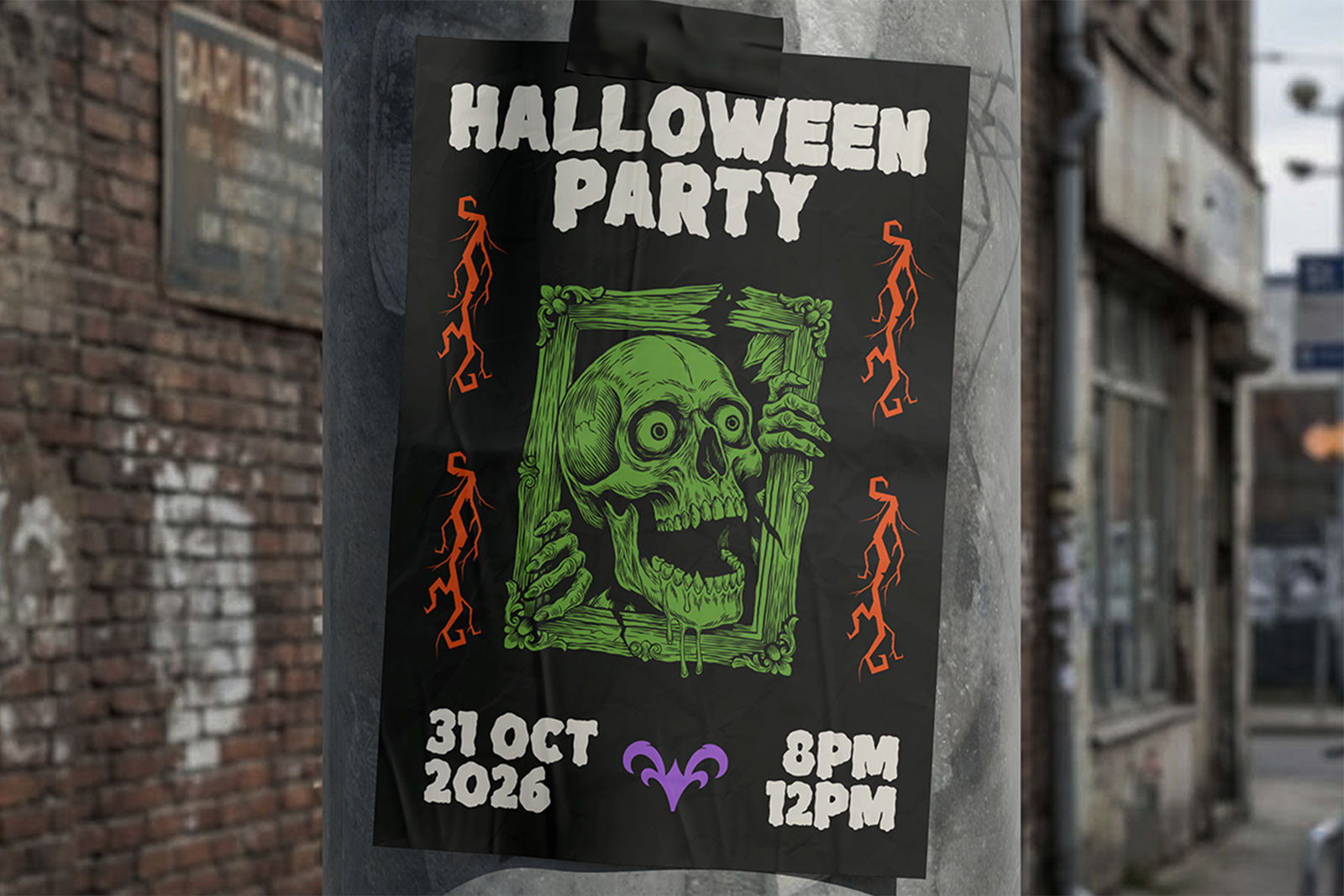 WITCH BLADE Font Halloween event poster