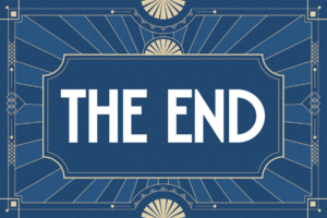 DECORT Font Art Deco The End poster
