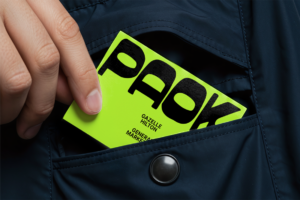 Garpit Font Peko creative business card mockup