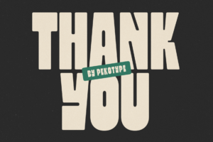 YAGULT Thank You bold condensed typography artwork