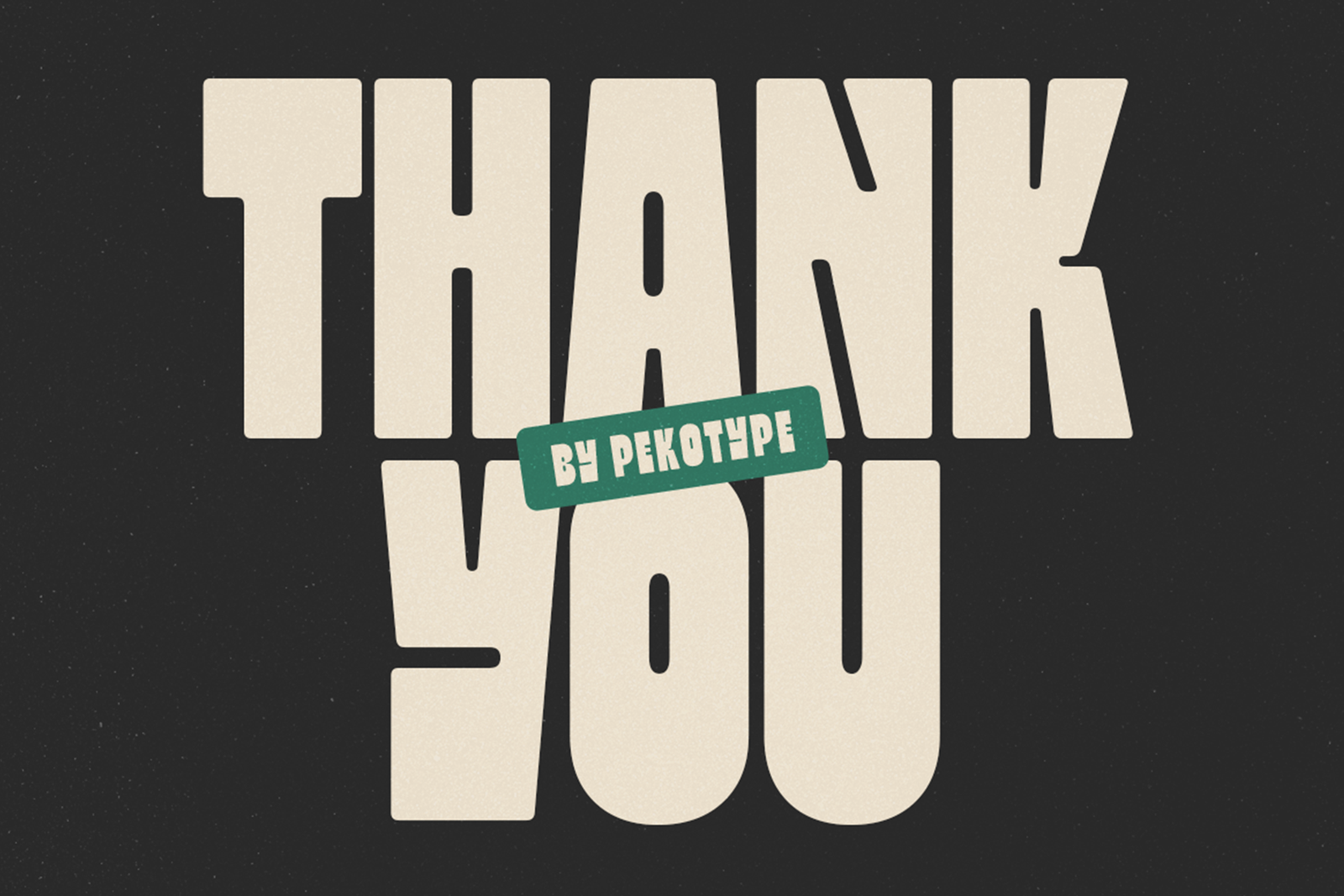 YAGULT Thank You bold condensed typography artwork
