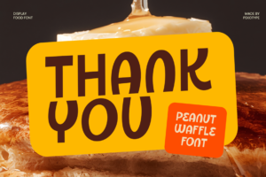 PEANUT WAFFLE Font thank you display design