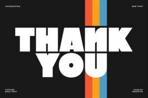 Swedis Font Thank You retro typography artwork