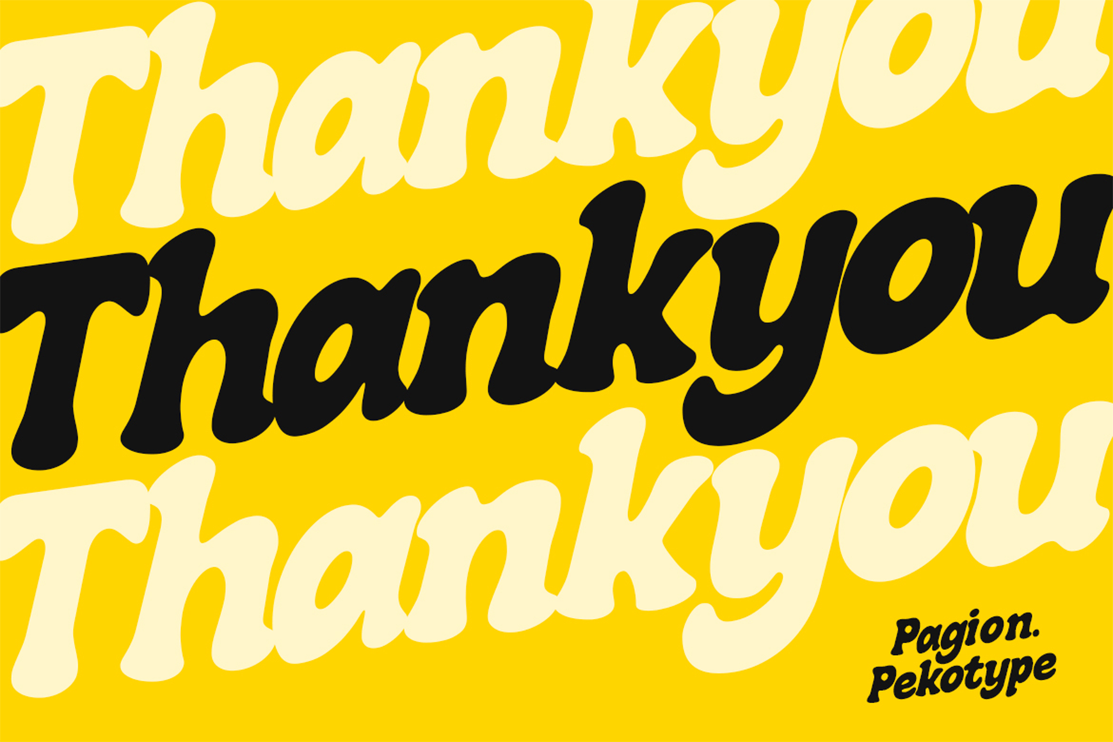 Pagion Font Thank You bold script typography