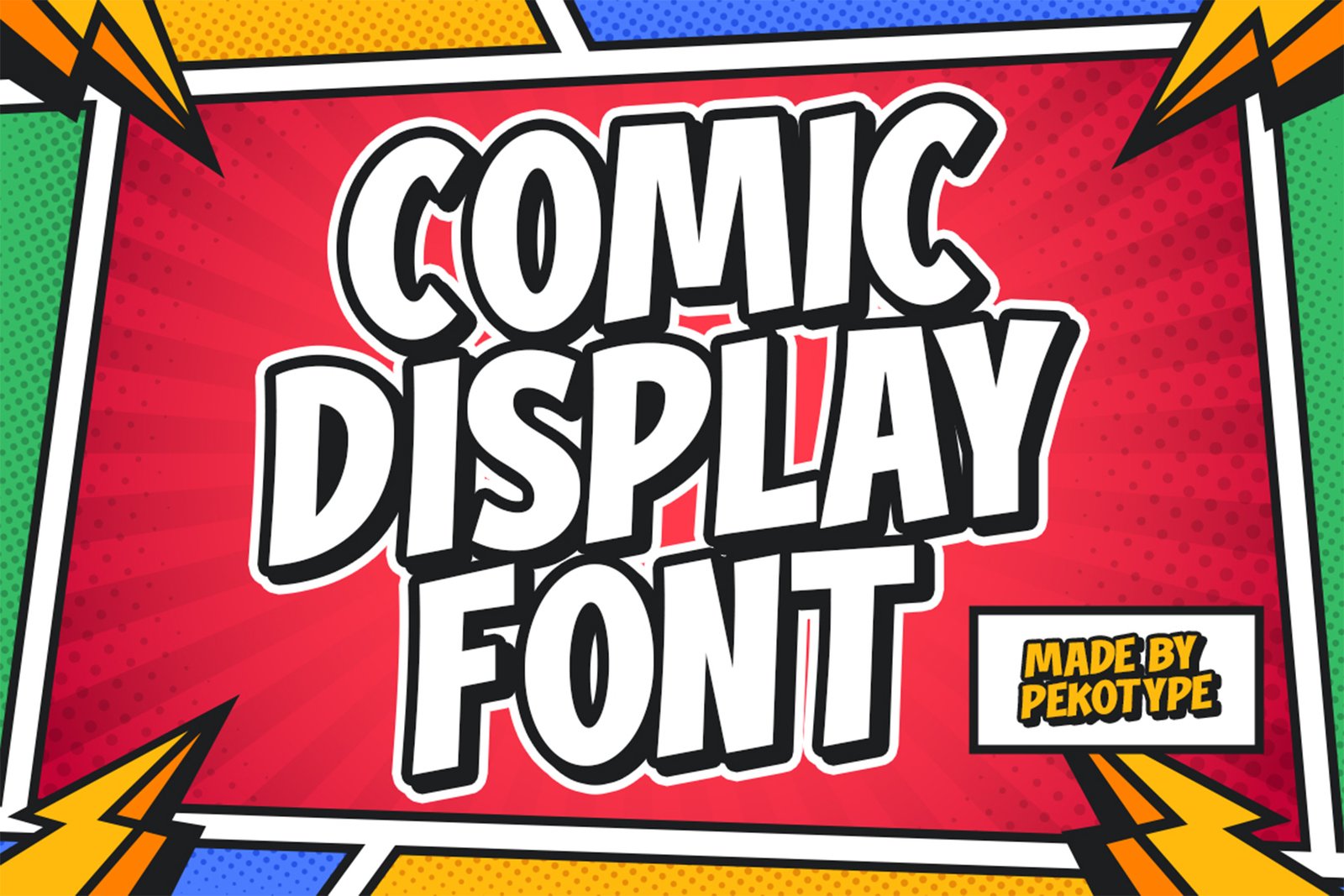 COMIC BEACON Font comic book typography specimen
