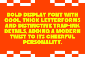 RUYA Font bold display typeface specimen