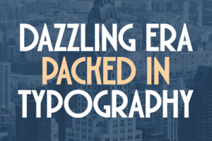 DECORT Font vintage geometric typography specimen