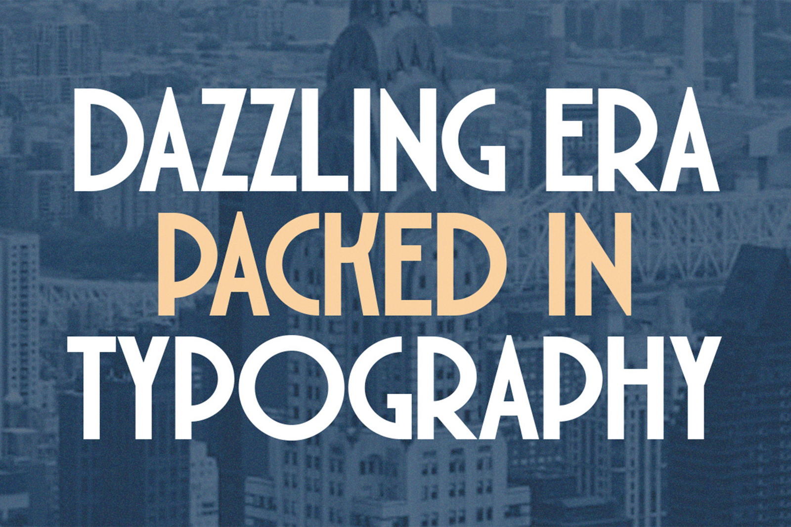 DECORT Font vintage geometric typography specimen
