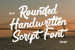 SAVEL Font retro handwritten script specimen