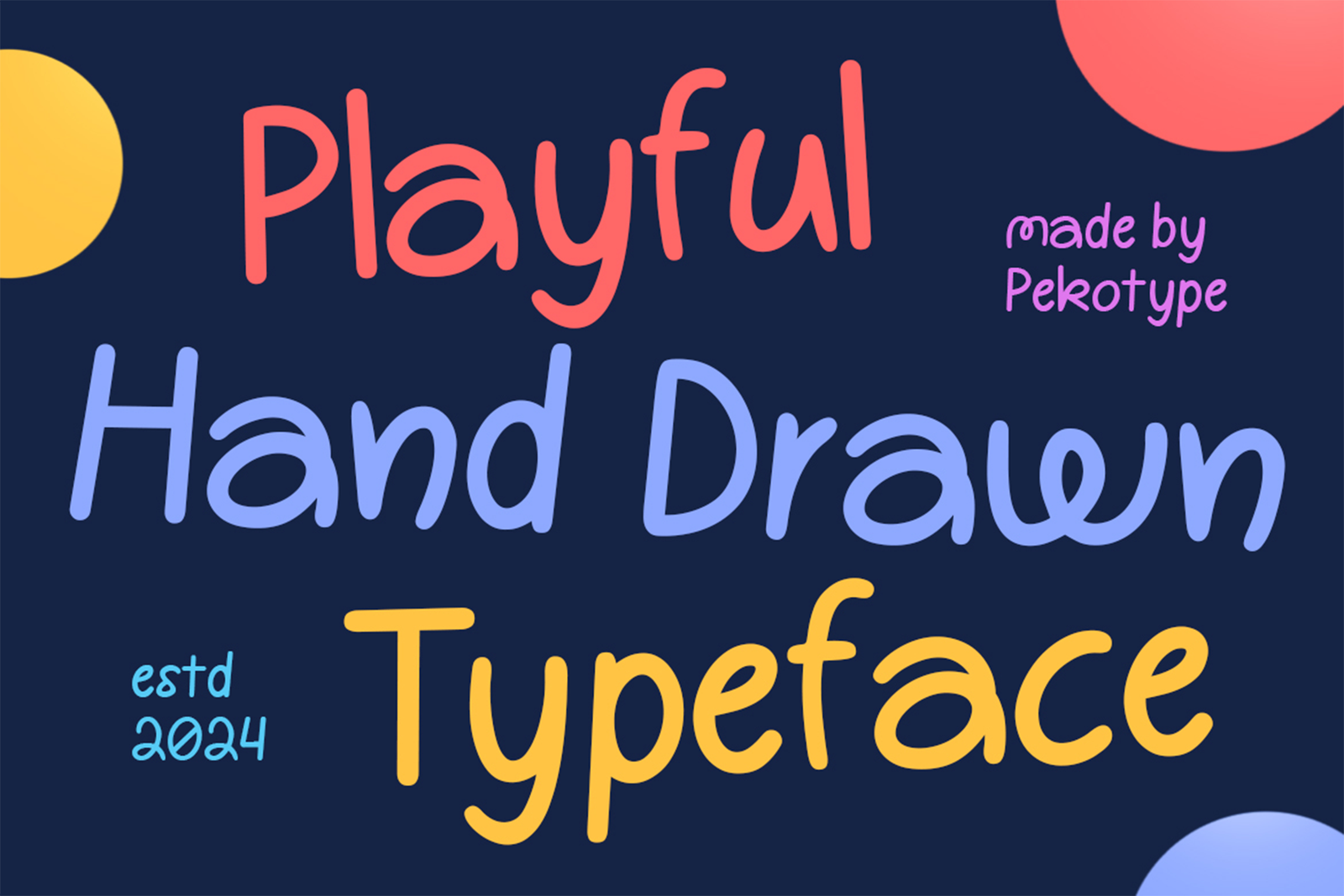 DYOLANAN Font playful hand drawn lettering
