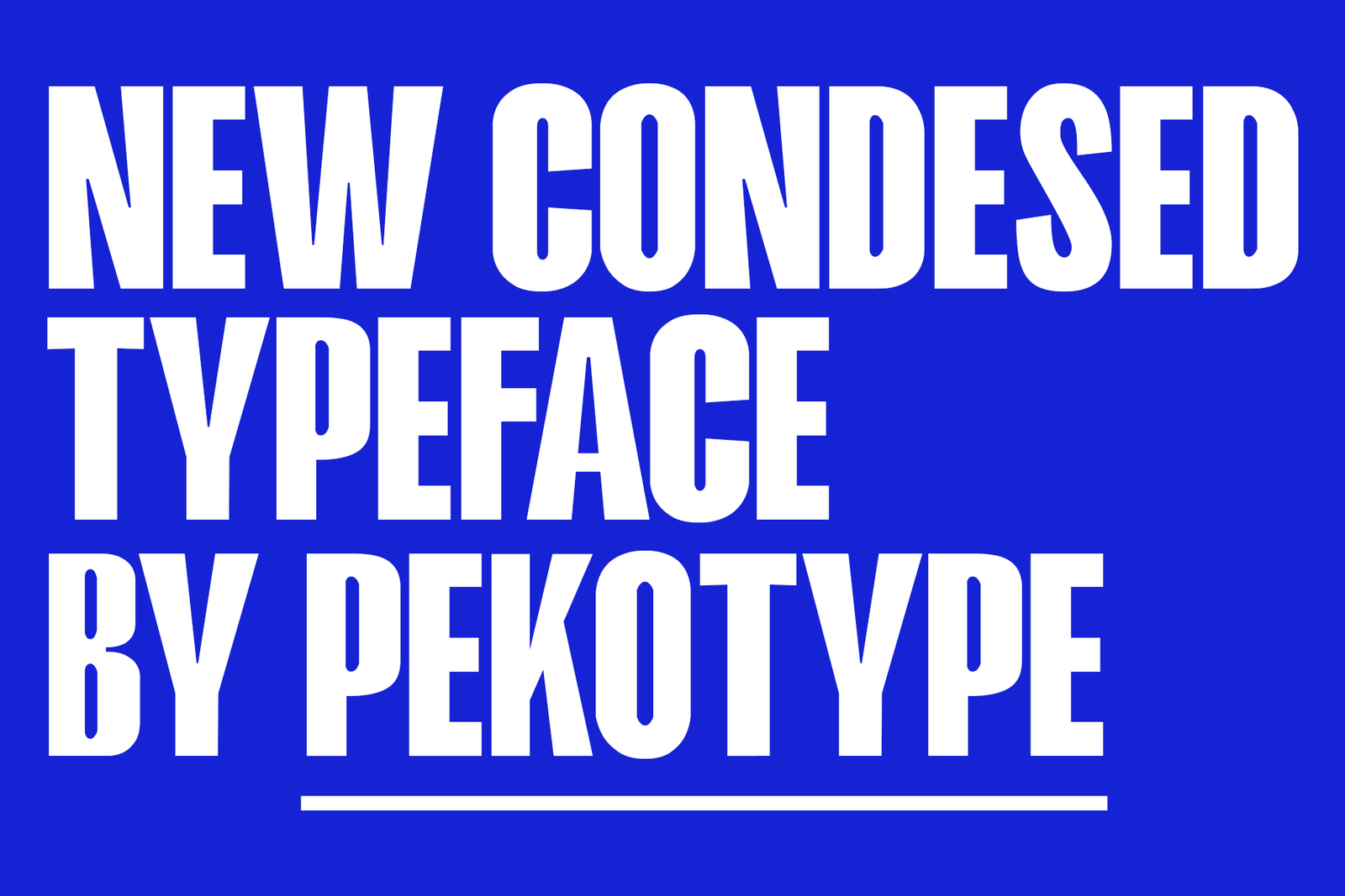 HAKOBI Font tall condensed lettering specimen