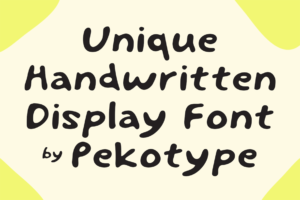 Wakupo Font unique handwritten display lettering specimen