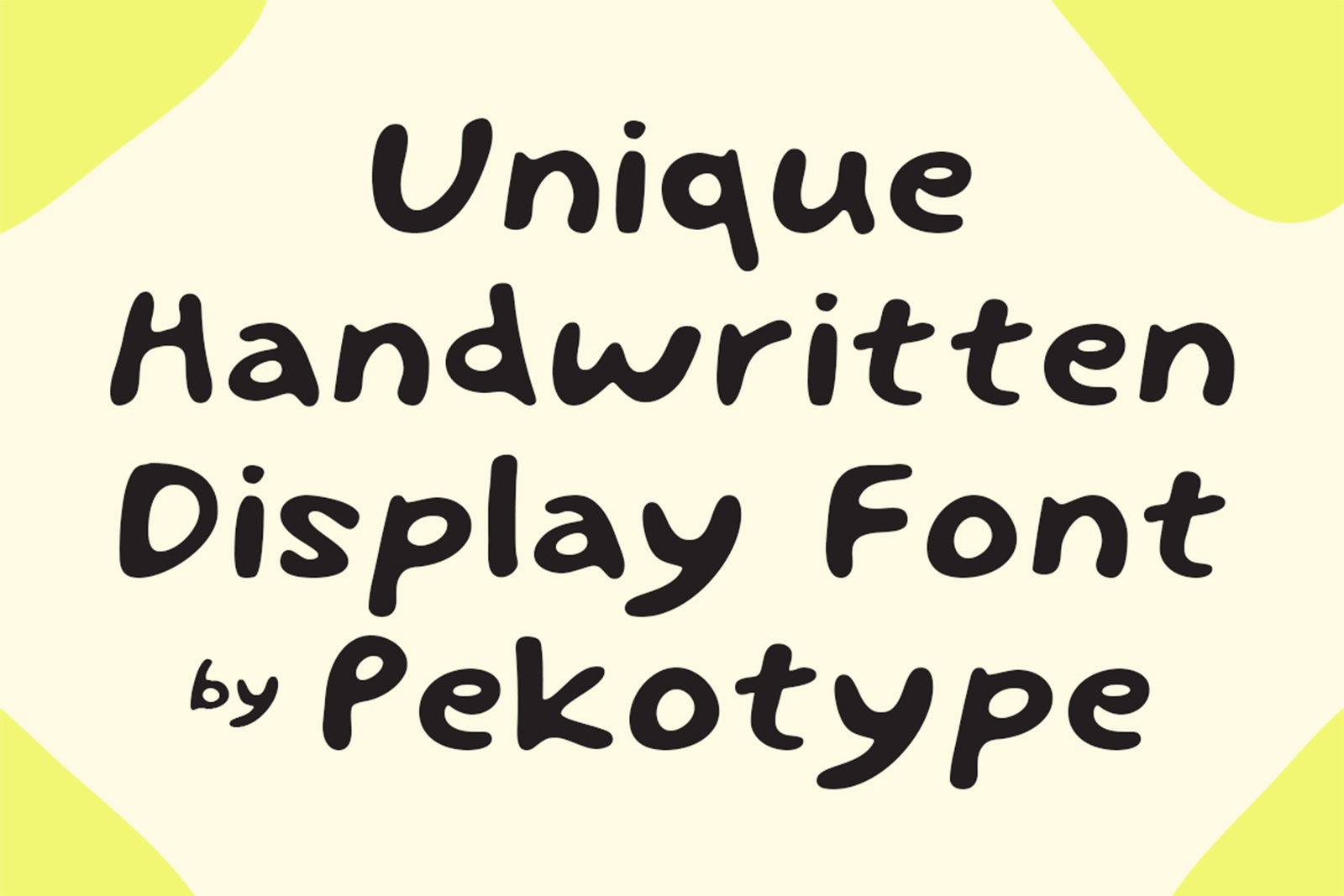 Wakupo Font unique handwritten display lettering specimen