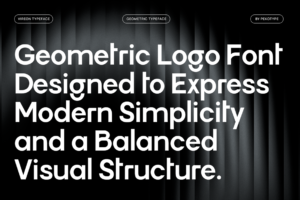 VIREON geometric logo typography design presentation