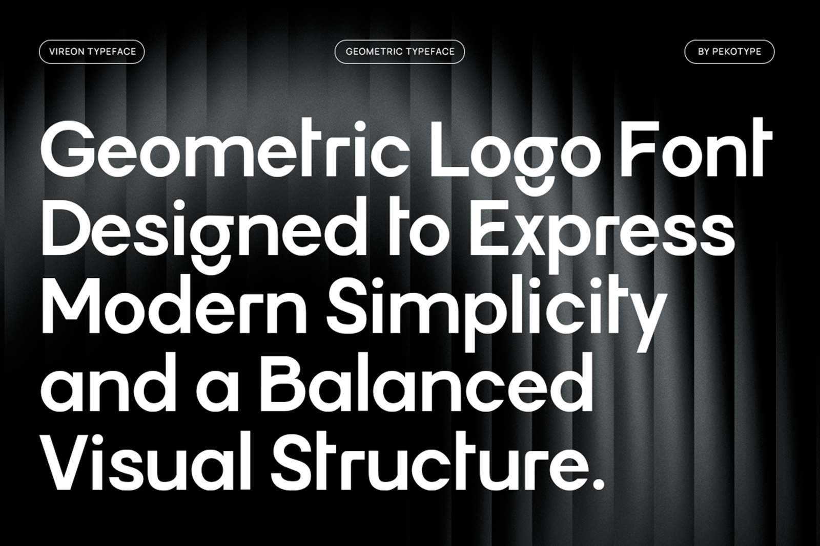 VIREON geometric logo typography design presentation